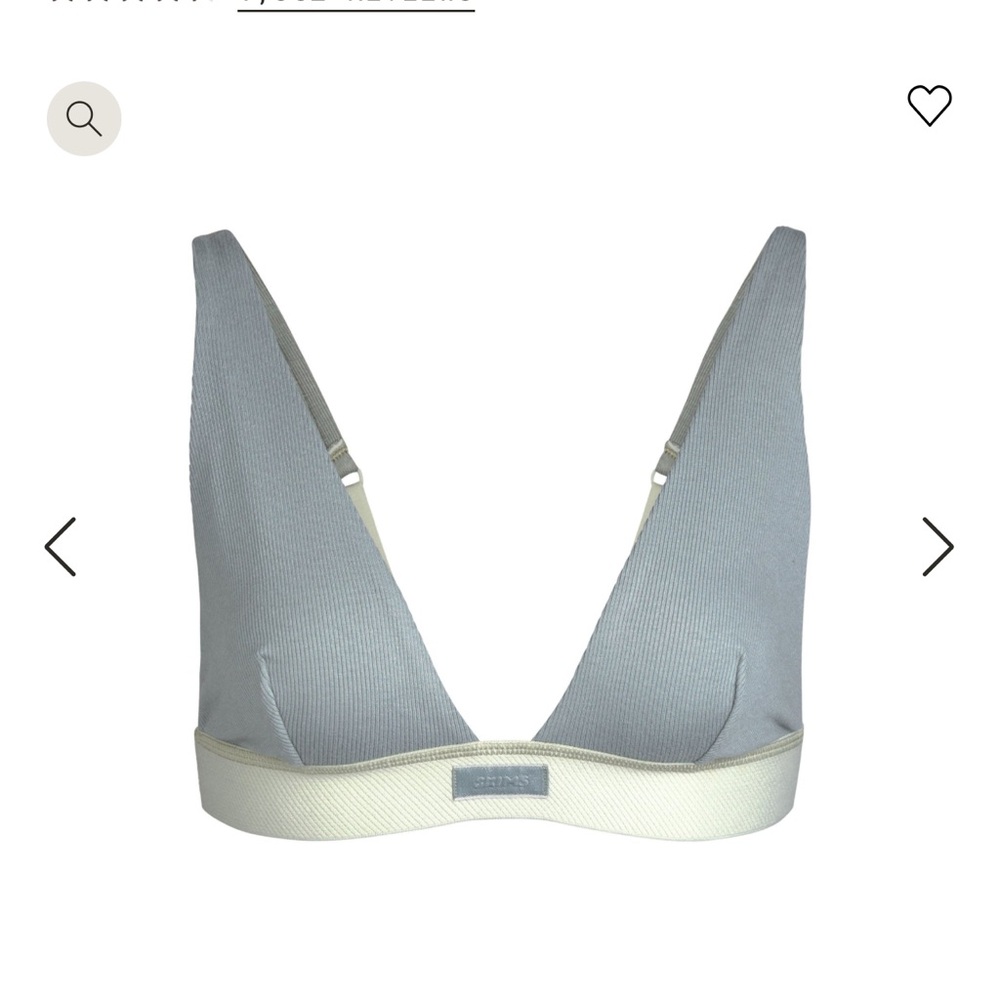 SKIMS COTTON RIB plunge bralette BRAND NEW NEVER OPENED